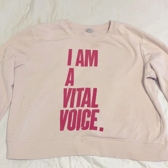 Pink “I am a vital voice” sweatshirt - Picture 1 of 2